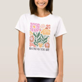 T-shirt Citation Florale Inspirationnelle Florale Boho (Devant)