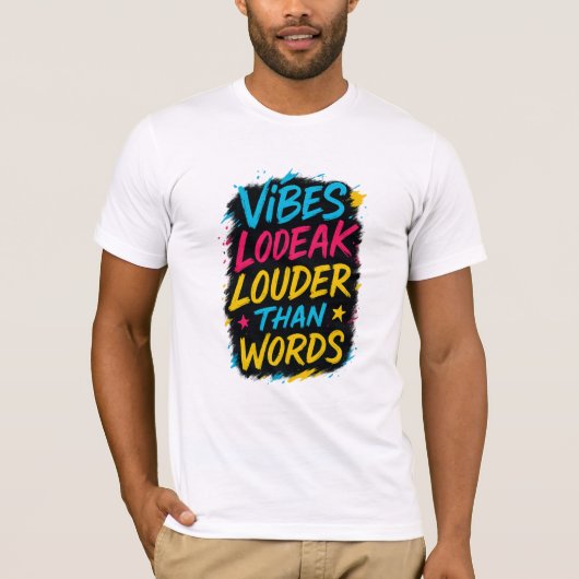 T-Shirt Citation Gras Coloré (Devant)