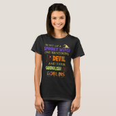 T-shirt Citation Halloween Familiale Avec Witch Devil Spid (Devant entier)