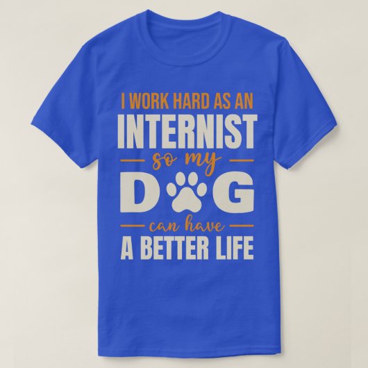 T-shirt Citation Hilarious Internist Amoureux des chiens (Design devant)