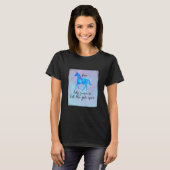 T-shirt Citation inspirante avec un cheval en course libre (Devant entier)