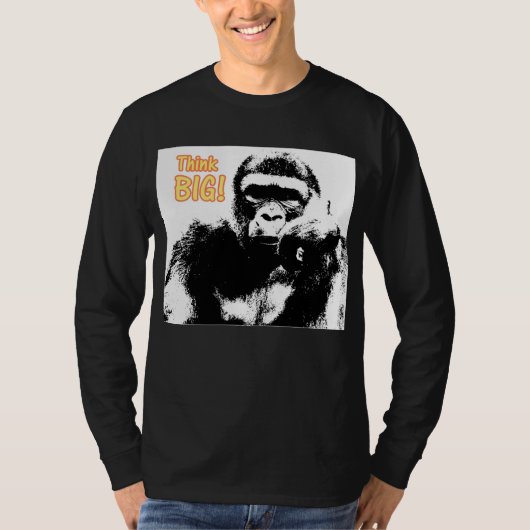 T-shirt Citation Inspiration Motivationnelle Gorilla Pop A (Devant)