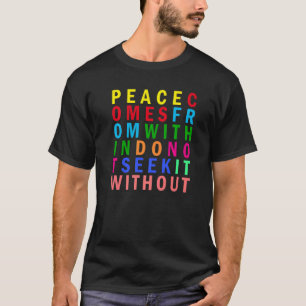 T-shirt Citation inspirée de Bouddha Peace Rainbow