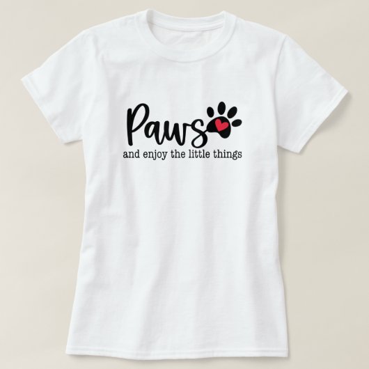 T-shirt Citation inspirée de l'amour du chien (Design devant)