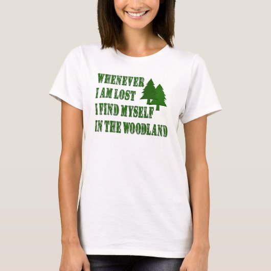 T-shirt Citation inspirée de Nature Lover Woodland (Devant)