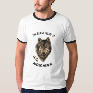 T-shirt Citation inspirée ou motivationnelle Loup Animal