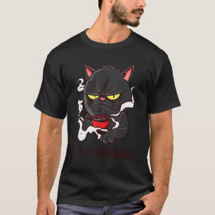 T-shirt Citation Je Déteste Les Matins   Petit Déjeuner Ca