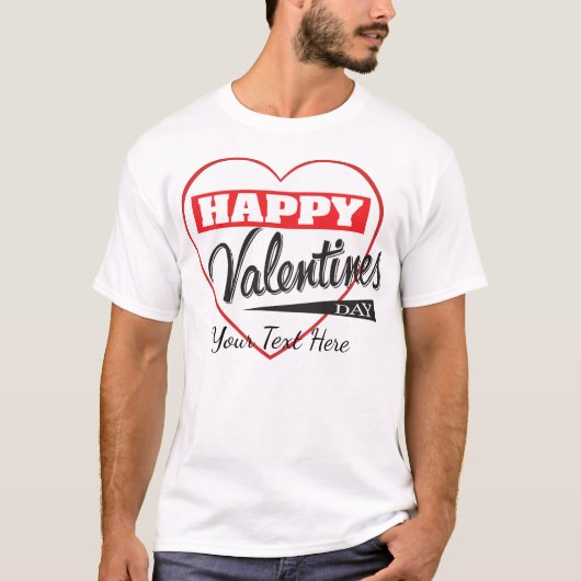T-shirt Citation Joyeuse Saint-Valentin – Conception Amour (Devant)