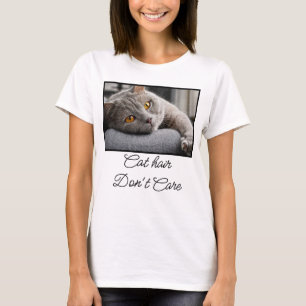T-shirt Citation Les Poils de Chat M'Importent Photo Per