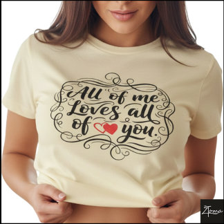 T-shirt Citation manuscrite 'Tout de moi' Cœur