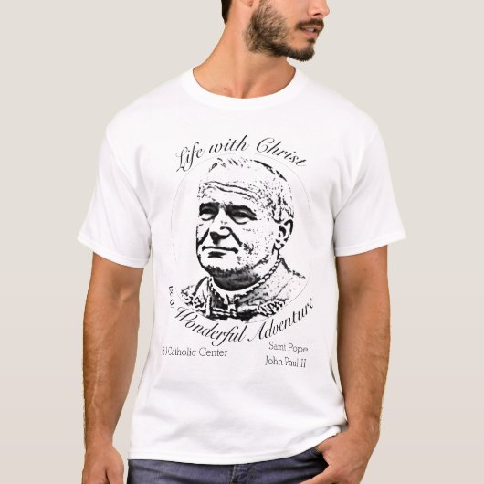 T-shirt Citation masculine de la JPII catholique de BU (Devant)