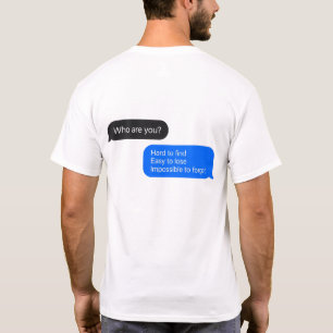 T-Shirt Citation Message Bulle de Texte - Qui Êtes