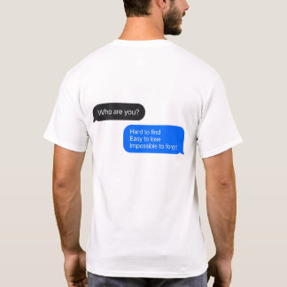 T-Shirt Citation Message Bulle de Texte - Qui Êtes