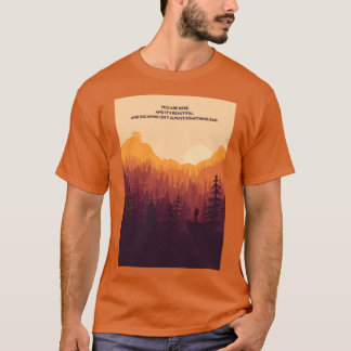 T-shirt Citation minimaliste Firewatch Amis actifs