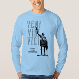 T-shirt Citation Motivante Moderne Modèle Veni Vidi Vici
