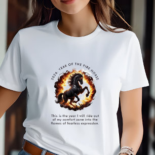 T-shirt Citation motivante pour l'année 2026 du Cheval de 