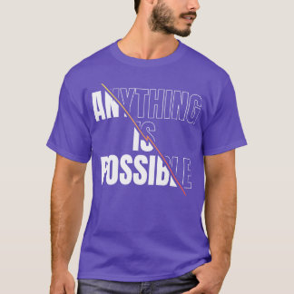 T-shirt Citation motivationnelle rétro « Tout est possible