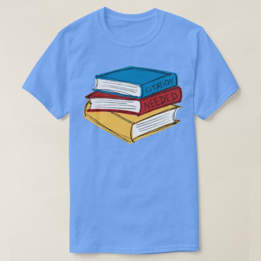 T-shirt Citation Needed Colorful Books 1 (Design devant)