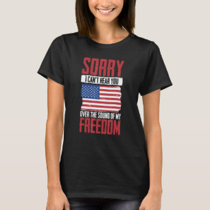 T-shirt Citation Patriotic Freedom Du Drapeau Américain