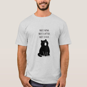 T-shirt Citation personnalisée Minimaliste Chat Introverti