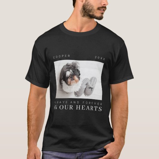 T-shirt Citation Pet Memorial Simple Modern Chic Photo (Devant)
