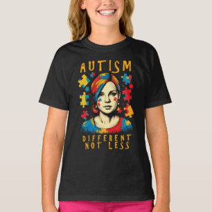T-shirt Citation Positive Différente Pas Moins Sensibilisa