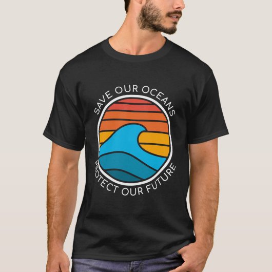 T-shirt Citation pour la conservation des océans Sauvez l' (Devant)