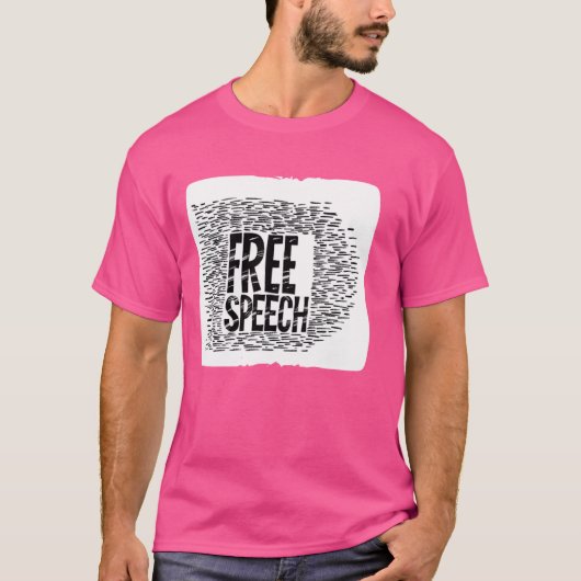 T-shirt Citation pour la liberté d'expression pour adultes (Devant)