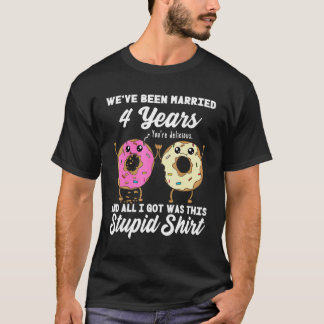 T-shirt Citation pour l'anniversaire du Mariage de 4 ans Q