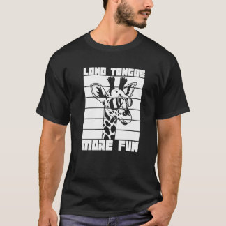 T-shirt Citation Pour Un Ventilateur De Girafe Sur Une Lon