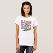 T-shirt citation rétro coloré enseignant (Devant entier)