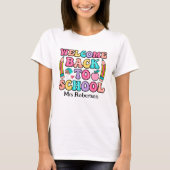 T-shirt citation rétro coloré enseignant (Devant)