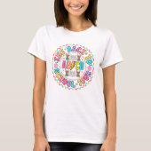 T-shirt citation rétro coloré pour enseignant (Devant)