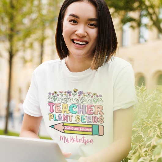T-shirt citation rétro coloré pour enseignant