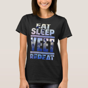 T-shirt Citation Rétro Drôle Manger Dormir Yeet Répéter 
