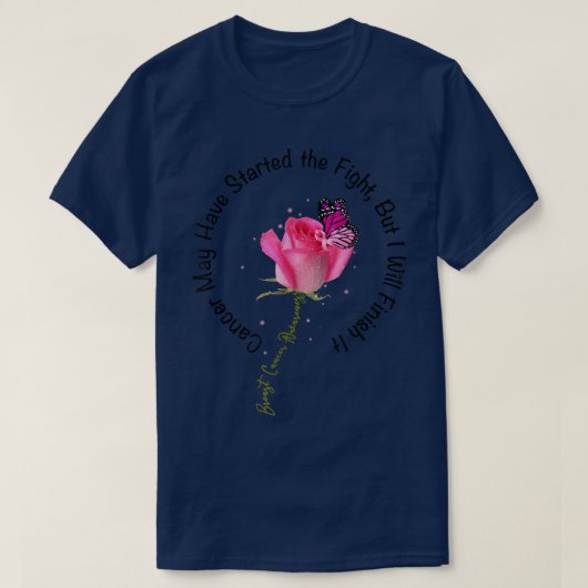 T-shirt Citation Rose de cancer du sein Beurre rose ruban (Design devant)