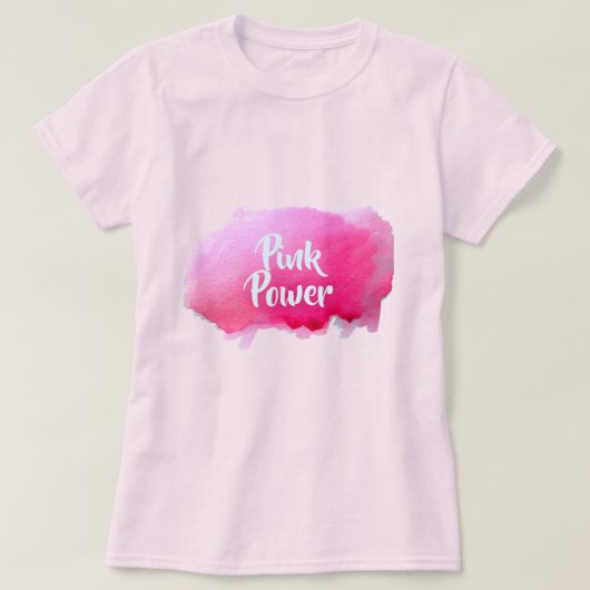 T-shirt Citation rose rose citation aquarelle (Design devant)