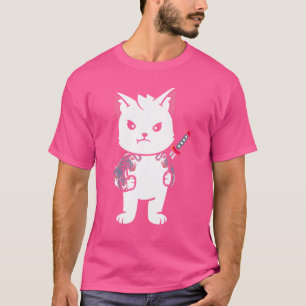 T-shirt Citation Samouraï Chat Katana Ninja Yakuza Tatouag