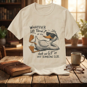 T-shirt Citation Sarcasique Humour Adulte Graphisme Canard