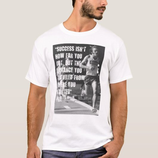 T-shirt Citation Steve Prefontaine (Devant)