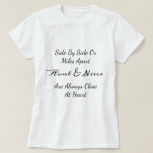 T-shirt Citation Tante & Nièce – Côte à Côte ou à des Mile