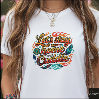 T-shirt Citation Tribale Géométrique de Câlin de Feuilles