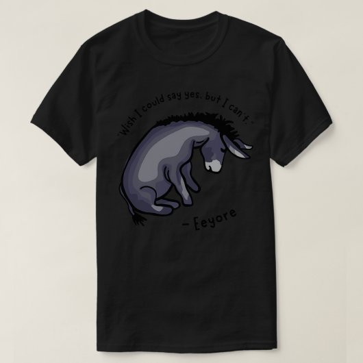 T-shirt Citation triste Eeyore 3 (Design devant)