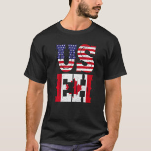T-shirt Citation Us Eh American Canadian Meme