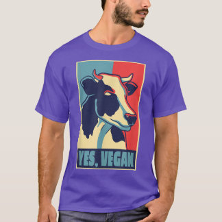 T-shirt Citation vegan poster de vache