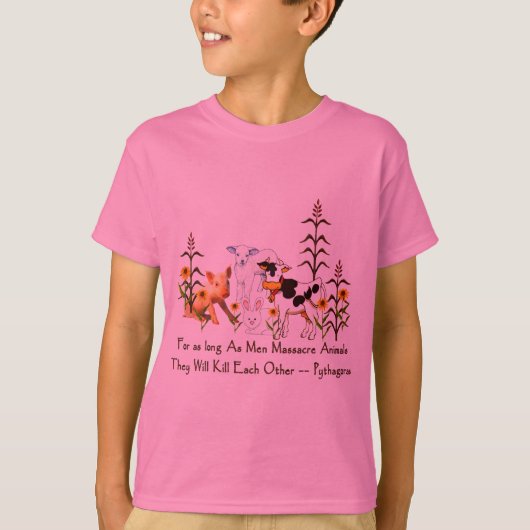 T-shirt Citation végétarienne de Pythagore (Devant)