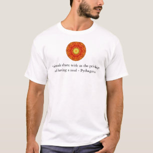 T-shirt Citation végétarienne végétalienne Pythagora d