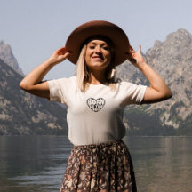 T-Shirt Citation Vintage Cœur Noir 90's