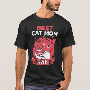 T-shirt Citation Vintage déprimée Best Cat Mom Ever Portal