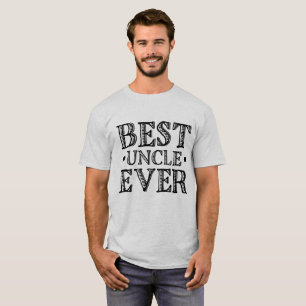 T-shirt Citation vintage noire "meilleur oncle Ever " de